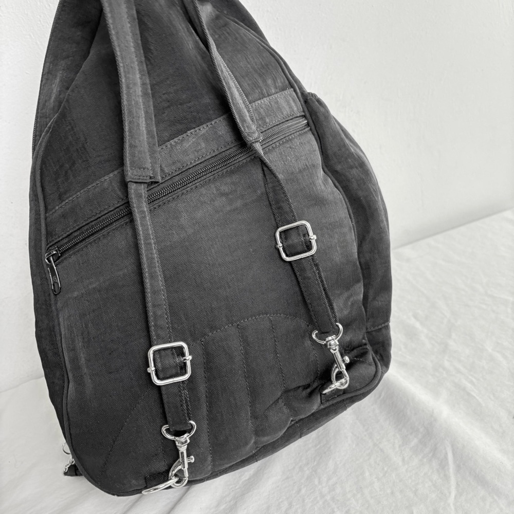NORM THOMPSON LARGE Teardrop Black Nylon Sling Backpack Bag  Unisex TRAVEL - Picture 5 of 13